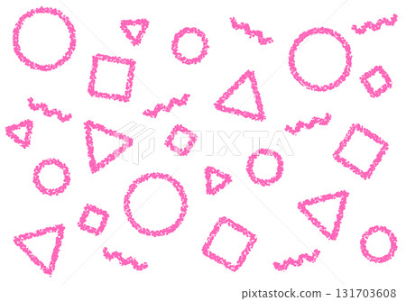 Crayon material: A pop background with geometric patterns 131703608