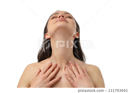 Relaxation and self-care in a calming moment, isolated, PNG 131703691