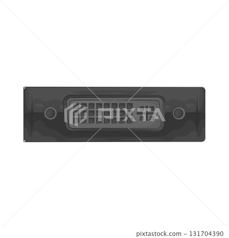 Illustration of DVI port Illustration of DVI port 131704390