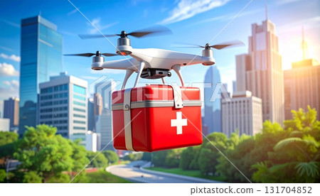 AI-generated materials for drones delivering medical supplies AI-generated materials for drones delivering medical supplies 131704852