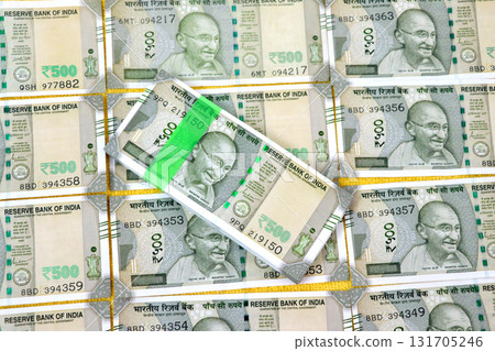 Indian currency. 500 rupee note. Five hundred rupee Indian currency Indian currency. 500 rupee note. Five hundred rupee Indian currency 131705246