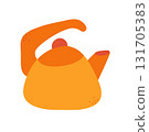 Kettle. Flat vector illustration of teapot isolated on white background. Teatime, relax, hygge mood day 131705383