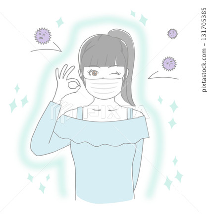 A girl who masks 131705385