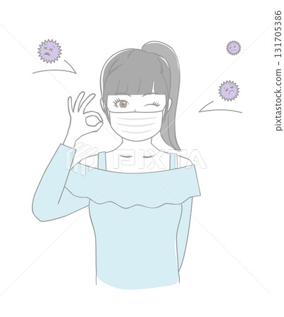 A girl who masks 131705386