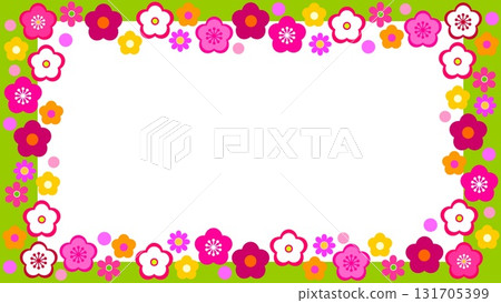 Frame White Space Plum Blossom 131705399
