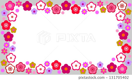 Frame White Space Plum Blossom 131705402
