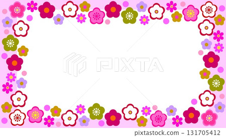 Frame White Space Plum Blossom 131705412