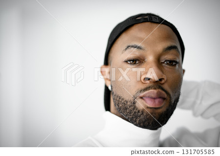 Portrait of black fashion American wearing great looking clothes Portrait of black fashion American wearing great looking clothes 131705585