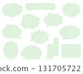 Simple speech bubble set stripes (green) 131705722