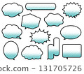 Simple speech bubble set, color halftone 131705726