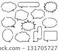 Simple speech bubble set, handwritten style 131705727