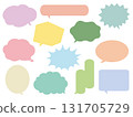 Simple speech bubble set, colorful 131705729