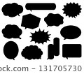 Simple speech bubble set - black 131705730