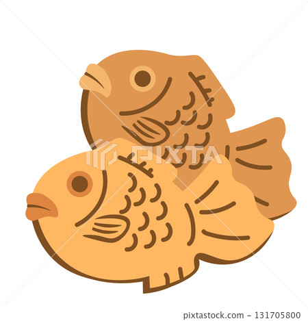 Vector illustration of two simple taiyaki Vector illustration of two simple taiyaki 131705800