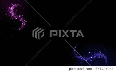 Colorful Swirling Stars on Black Background for Creative Abstract Artwork Colorful Swirling Stars on Black Background for Creative Abstract Artwork 131705928