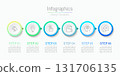 Infographic 6 options design elements for your business data. Vector Illustration. 131706135