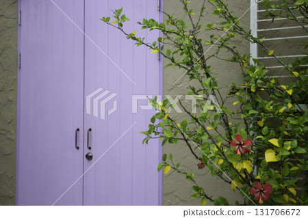 Exterior and interior of cafe restaurant 131706672