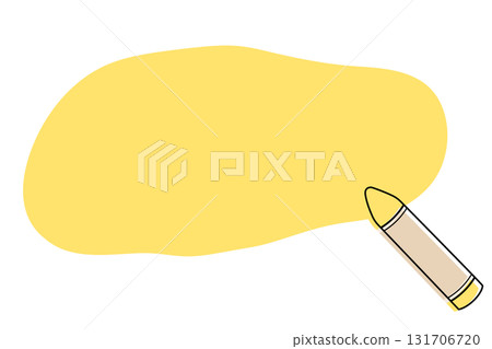 看起來像是用蠟筆填充的黃色框架 131706720