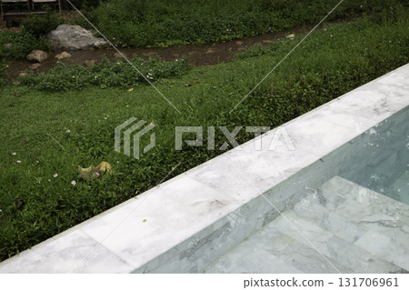 Outdoor area swimming pool of cafe restaurant 131706961