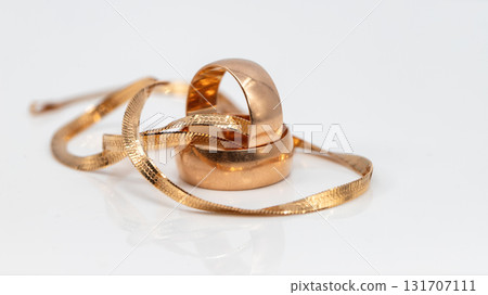 Gold Wedding Rings With Braided Bracelet 131707111