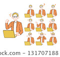 Simple freelance young man 10 pattern set 131707188