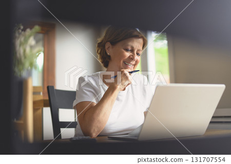 Sad frustrated senior woman pensioner having depressed look 131707554