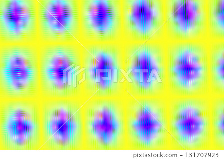 Blurred yellow purple blue fantastic pinpoint spots 131707923