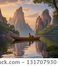 boat in water sea, landscape 131707930