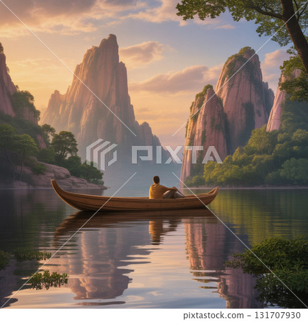 boat in water sea, landscape 131707930