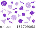 Crayon material: A pop background with geometric patterns 131709068