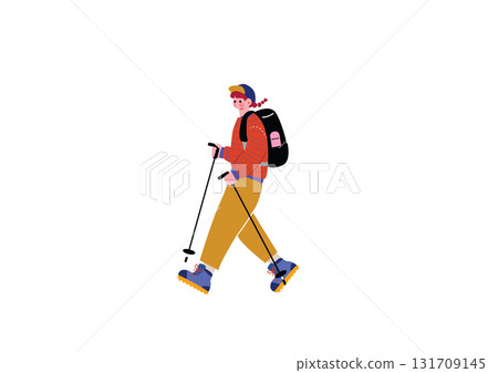 A woman enjoying climbing 131709145
