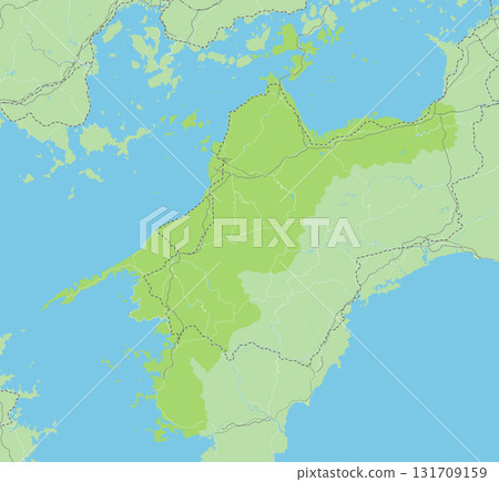 日本愛媛郡及其鄰近縣的簡易綠色道路地圖 日本愛媛郡及其鄰近縣的簡易綠色道路地圖 131709159