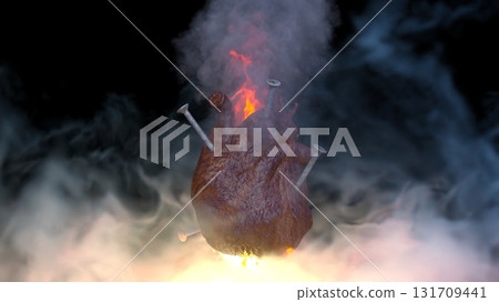 一根釘子刺穿了心臟 131709441