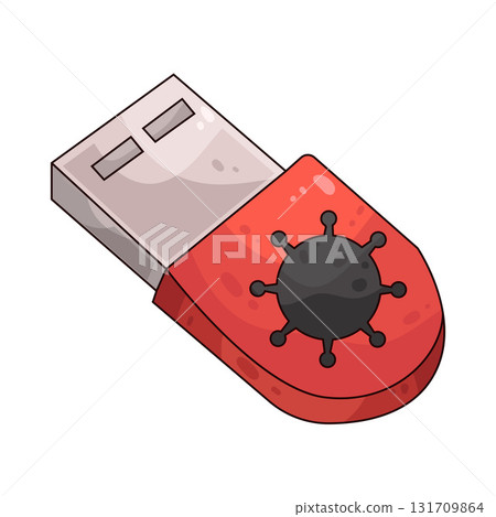 illustration of usb virus 131709864