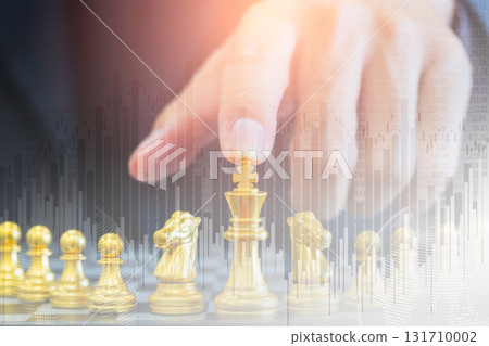 Stock market or forex trading graph and candlestick chart suitable for financial investment concept. Economy trends background for business idea and all art work design. Abstract finance background. 131710002