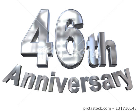 3DCG text "46th Anniversary/46th Anniversary Mark Sparkle" 131710145