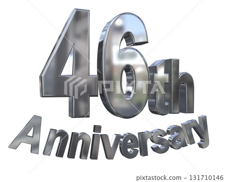 3DCG文字“46週年/46週年紀念馬克·斯帕克” 3DCG文字“46週年/46週年紀念馬克·斯帕克” 131710146