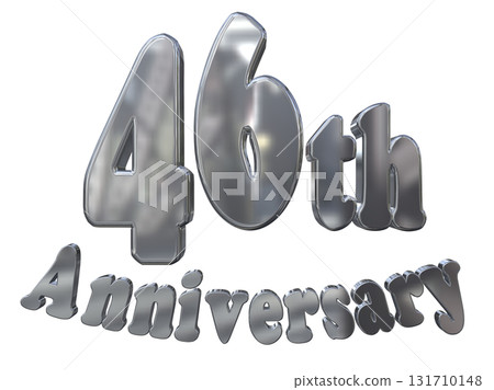 3DCG text "46th Anniversary/46th Anniversary Mark Sparkle" 131710148