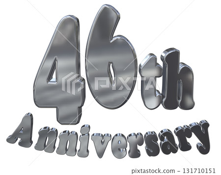3DCG text "46th Anniversary/46th Anniversary Mark Sparkle" 131710151