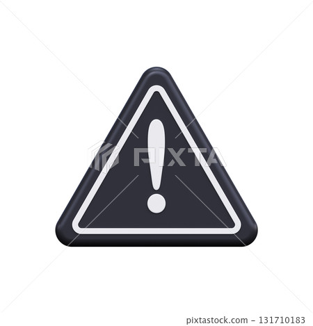 Black danger warning sign with exclamation mark Black danger warning sign with exclamation mark 131710183