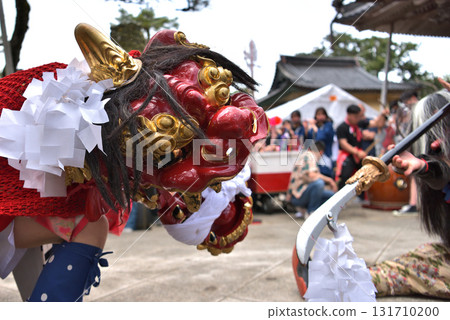 Toyama Prefecture, Shinminato Lion Dance Performance (Hojozu Hachiman Shrine) 131710200