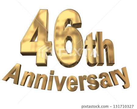 3DCG text "46th Anniversary/46th Anniversary Mark Sparkle" 131710327
