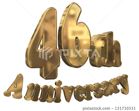 3DCG text "46th Anniversary/46th Anniversary Mark Sparkle" 3DCG text "46th Anniversary/46th Anniversary Mark Sparkle" 131710331