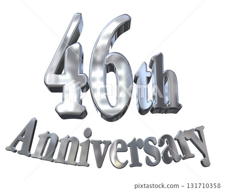 3DCG文字“46週年/46週年紀念馬克·斯帕克” 3DCG文字“46週年/46週年紀念馬克·斯帕克” 131710358