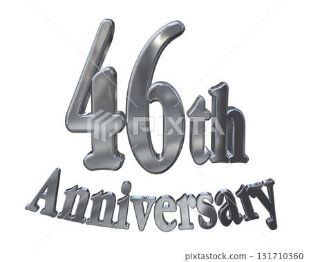 3DCG text "46th Anniversary/46th Anniversary Mark Sparkle" 131710360