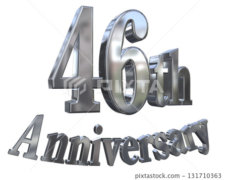 3DCG text "46th Anniversary/46th Anniversary Mark Sparkle" 3DCG text "46th Anniversary/46th Anniversary Mark Sparkle" 131710363