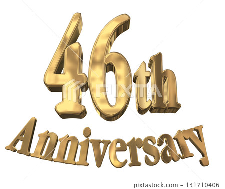 3DCG text "46th Anniversary/46th Anniversary Mark Sparkle" 3DCG text "46th Anniversary/46th Anniversary Mark Sparkle" 131710406