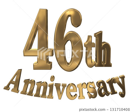 3DCG text "46th Anniversary/46th Anniversary Mark Sparkle" 131710408