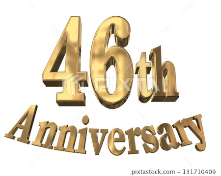 3DCG text "46th Anniversary/46th Anniversary Mark Sparkle" 3DCG text "46th Anniversary/46th Anniversary Mark Sparkle" 131710409