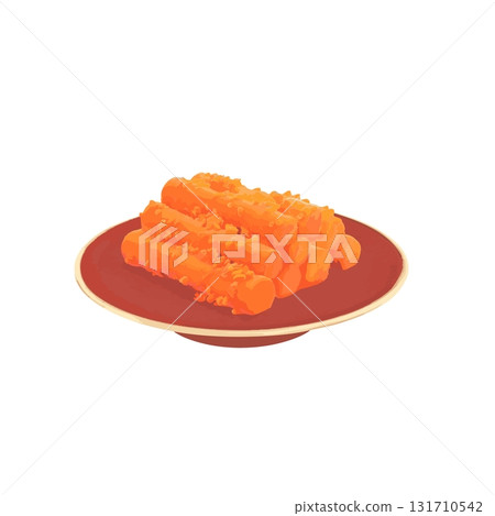 新年和新年禦節料理中使用的搗碎牛蒡根 131710542